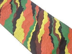 抽象道長取り模様織出し名古屋帯